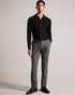 ZIYECH-Trousers-Slim Fit Houndstooth Chino Trouser- Ted Baker Romania